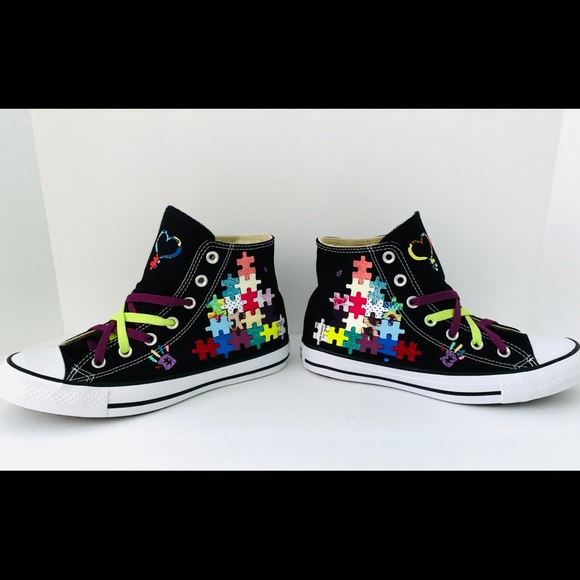 Autism Hi Top Converse Shoe - Picture 4 of 8